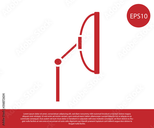 Red Windscreen wiper icon isolated on white background. Vector Illustration