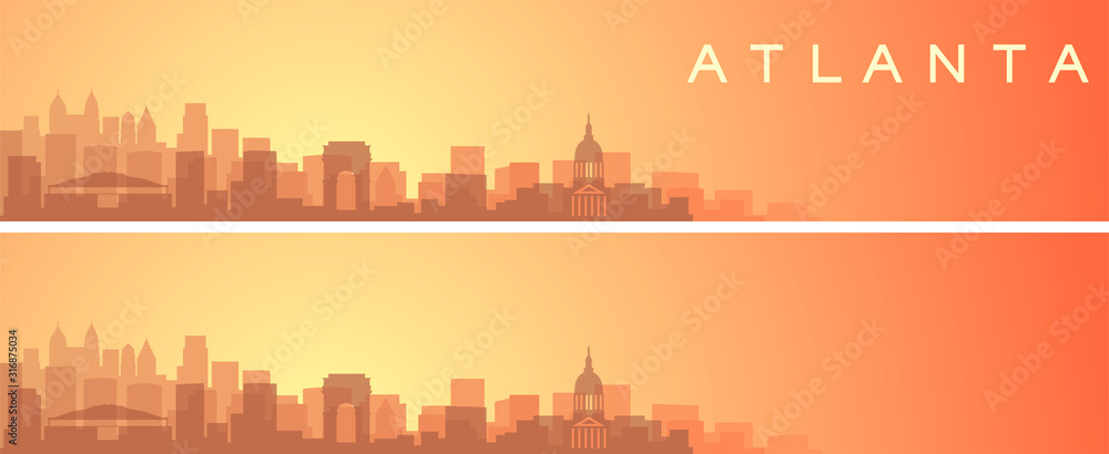 Atlanta Beautiful Skyline Scenery Banner