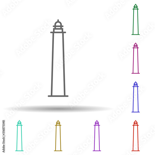 Foros, lighthouse, russia in multi color style icon. Simple thin line, outline vector of russia icons for ui and ux, website or mobile application