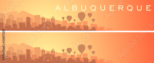 Albuquerque Beautiful Skyline Scenery Banner photo