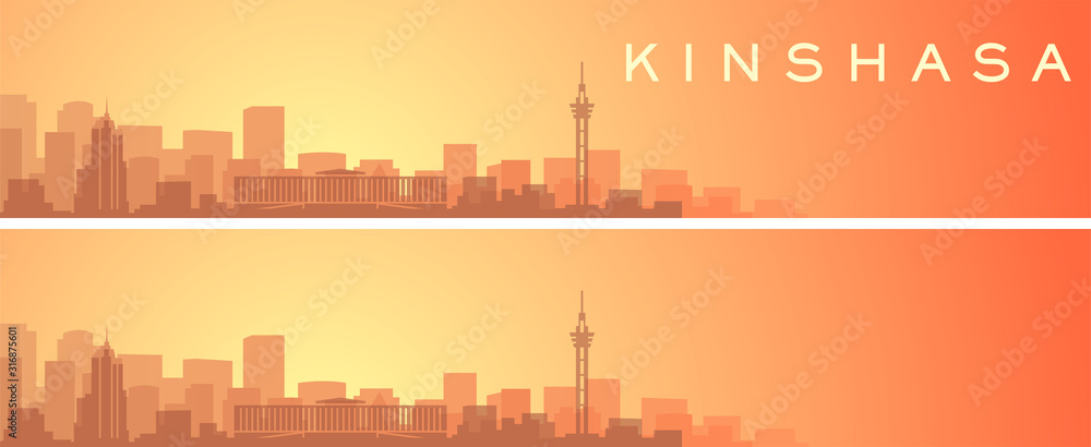 Kinshasa Beautiful Skyline Scenery Banner