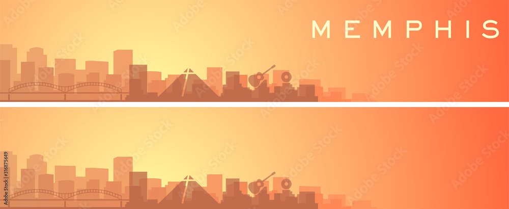 Memphis Beautiful Skyline Scenery Banner