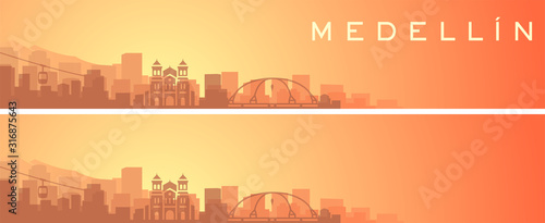Medellin Beautiful Skyline Scenery Banner