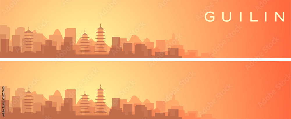 Guilin Beautiful Skyline Scenery Banner