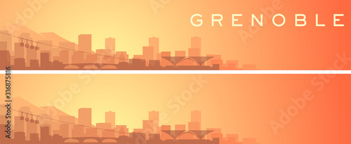 Grenoble Beautiful Skyline Scenery Banner