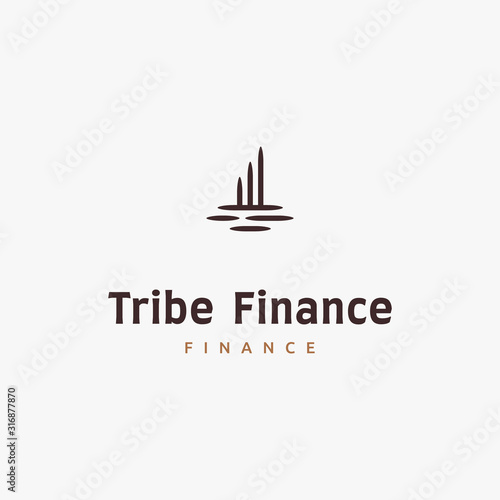 Ancient Graph Finance Tribe Traditional Business logo design inspiration