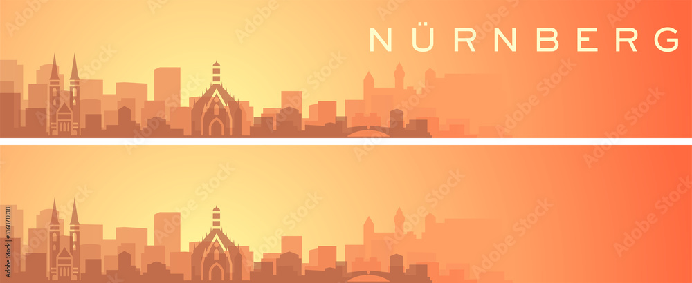 Nuremberg Beautiful Skyline Scenery Banner