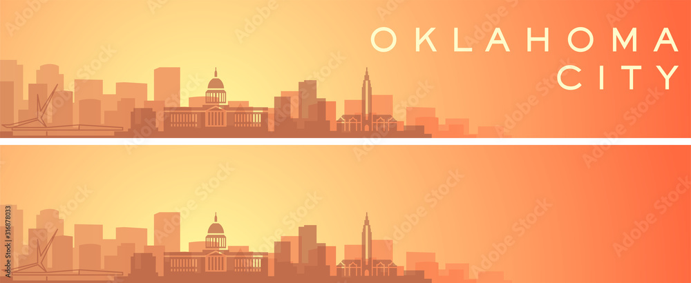 Oklahoma City Beautiful Skyline Scenery Banner
