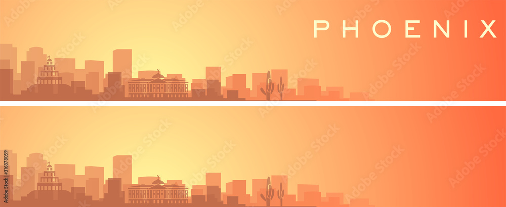 Phoenix Beautiful Skyline Scenery Banner