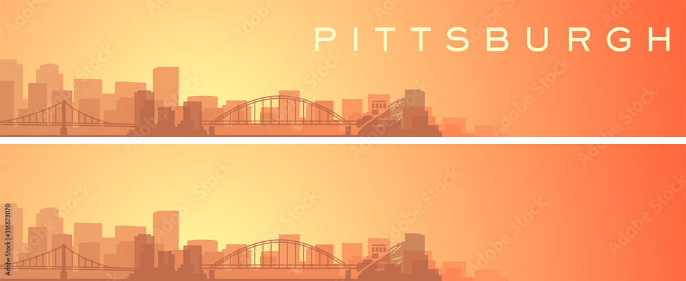 Pittsburgh Beautiful Skyline Scenery Banner