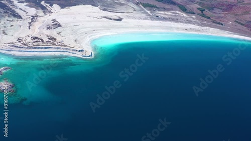 aerial view of lake Salda, Burdur, Turkey photo