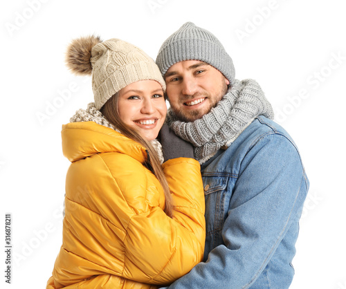 Portrait of happy couple in...