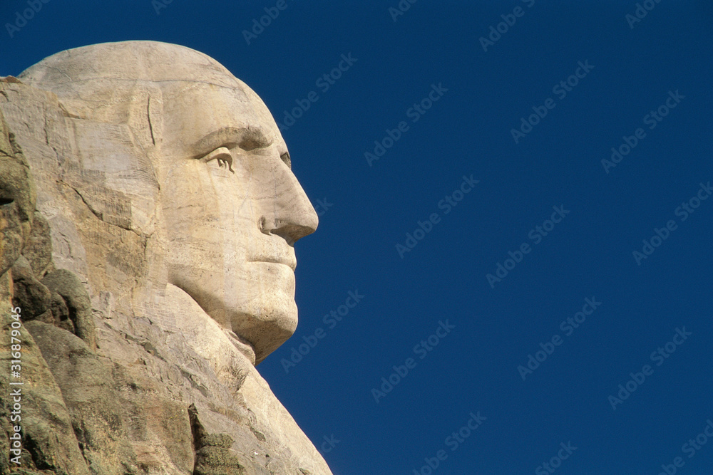 Profile of George Washington from Mount Rushmore Profile of George Washington from Mount Rushmore