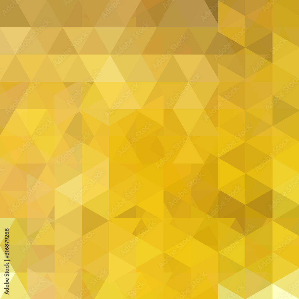 Abstract yellow mosaic background. Triangle geometric background. Design elements. Vector illustration Abstract yellow mosaic background. Triangle geometric background. Design elements. Vector illustration