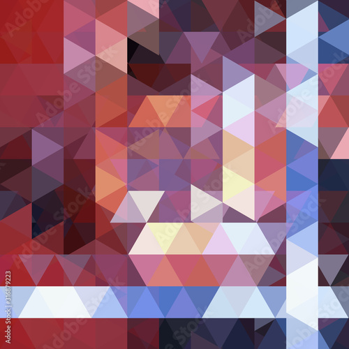 Abstract vector background with brown, blue triangles. Geometric vector illustration. Creative design template.