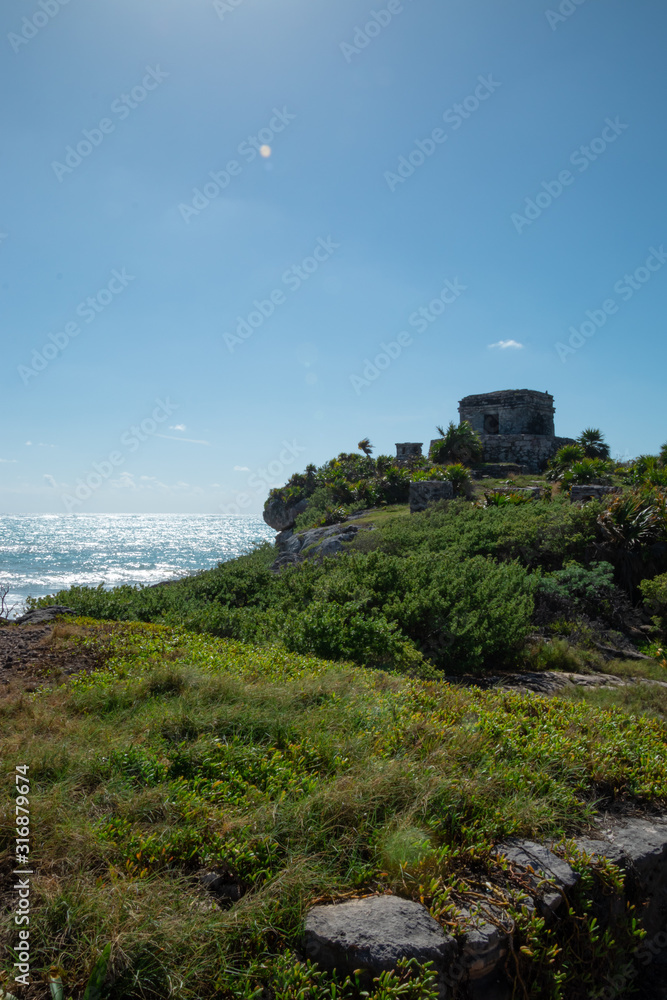 custom made wallpaper toronto digitalTulum archaeological zone with over view of the sea at noon