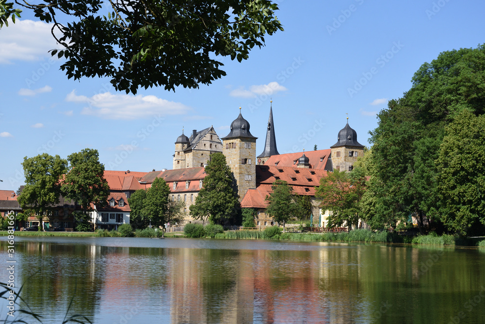 castle with lake in Thurnau, Germany