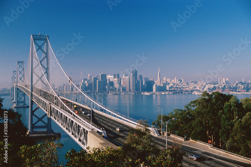 Bay Bridge with San Francisco beyond, CA