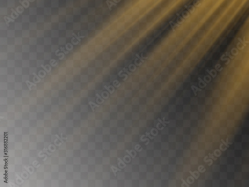 Vector transparent sunlight special lens flash light effect.front sun lens flash. Vector blur in the light of radiance. 