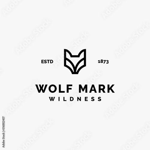 simple wolf mark logo inspiration