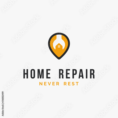 modern home repair logo inspiration 
