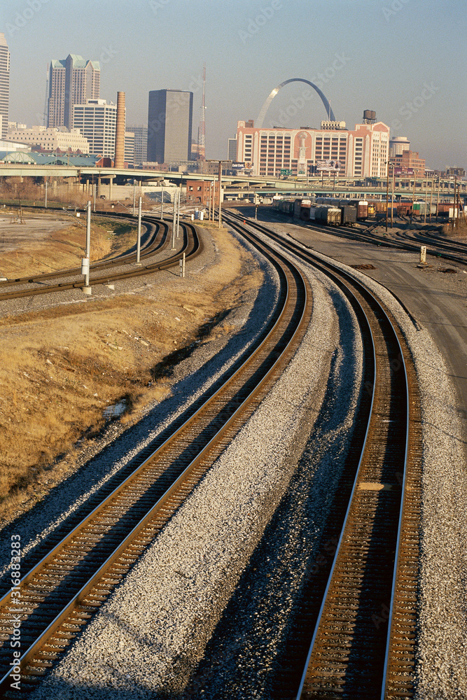 Train tracks in St. Louis