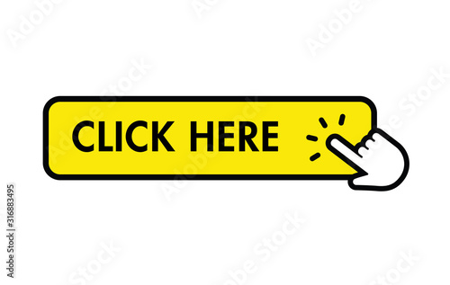 Click here button with hand clicking icon.