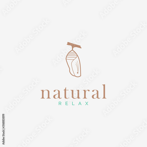 cozy and beautiful cocoon logo inspiration photo