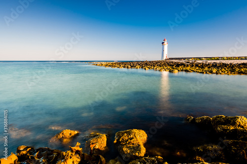 Port Fairy Lighthouse on Griffiths Island of Australia