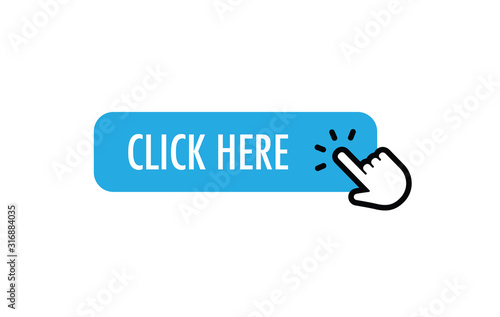 Click here button with hand clicking icon.