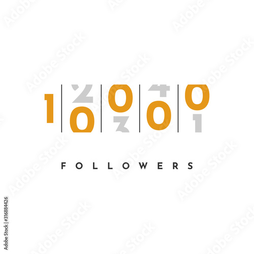 Thank You 10000 Followers Template Design