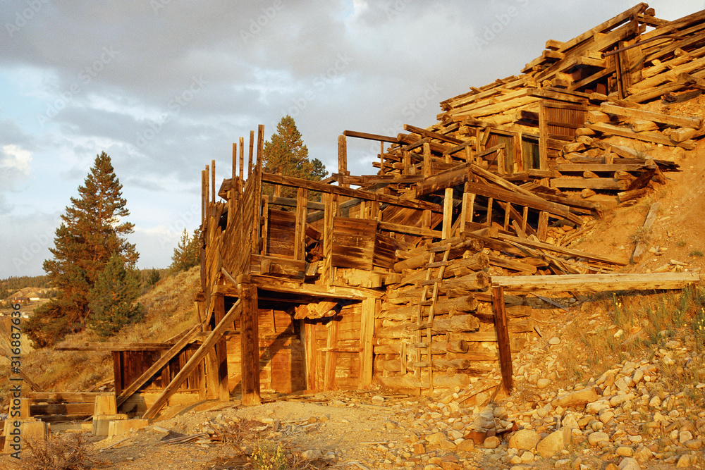 Exterior of mining shaft