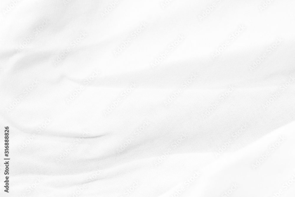 Fototapeta premium White bedding sheets texture for background.