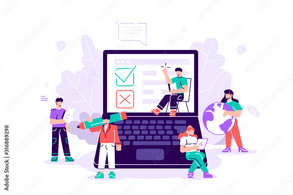 Test. Online survey Vector Test. Online survey Vector