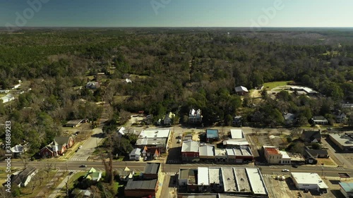 Fort Gaines Georgia Clay County aerial video photo