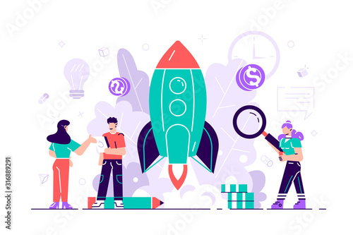 Business or IT startup, start up 