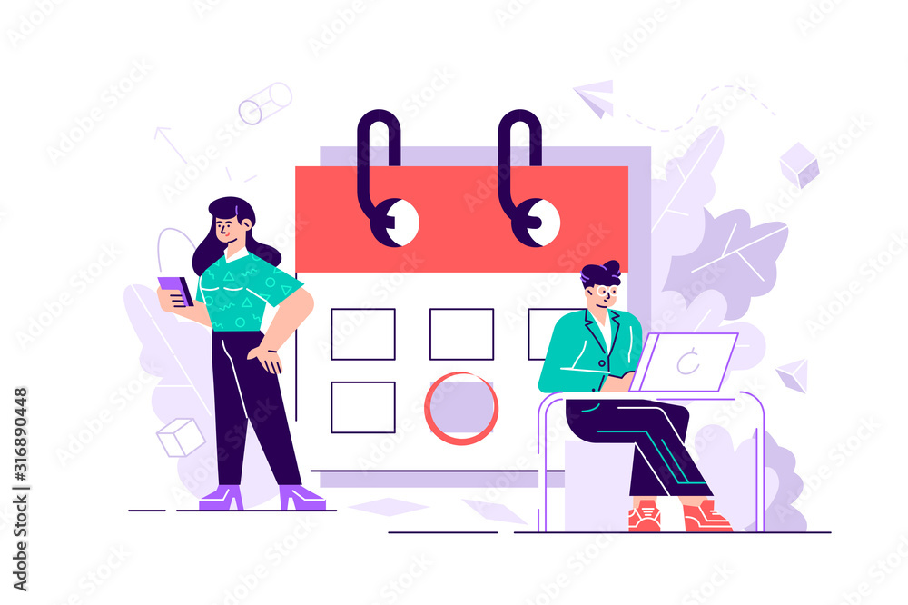 Planning schedule concept Planning schedule concept