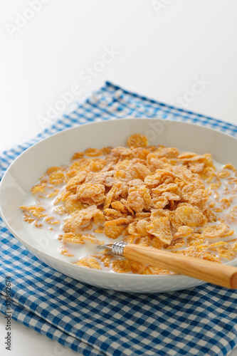 Fototapeta コーンフレーク　朝食