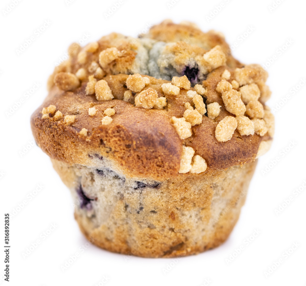 Some Blueberry Muffins isolated on white (selective focus) Some Blueberry Muffins isolated on white (selective focus)