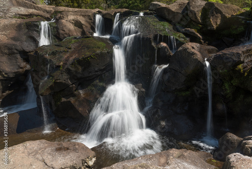 Part of the McLaren Falls in McLaren Falls Park near Tauranga, Bay of Plenty, New Zealand. Long exposure.