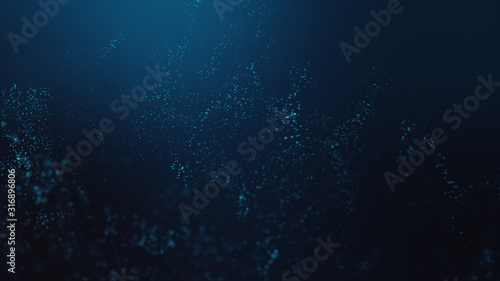 Abstract futuristic - technology with polygonal shapes on dark blue background. Design digital technology concept.