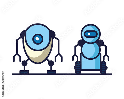 couple of robots technology icons © Jemastock