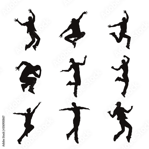 Contemporary Male Dancer Silhouettes