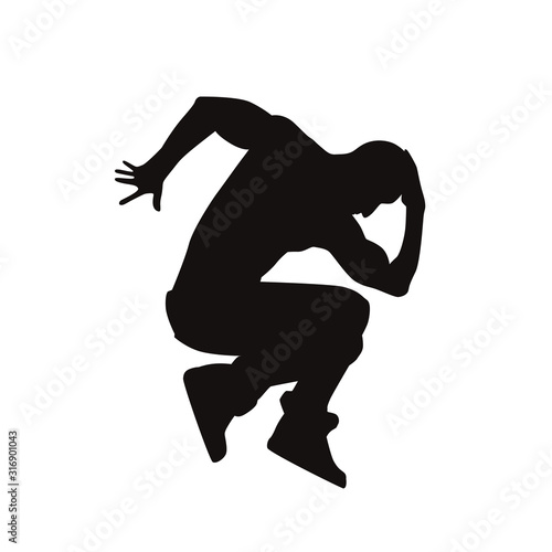 Contemporary Male Dancer Silhouette