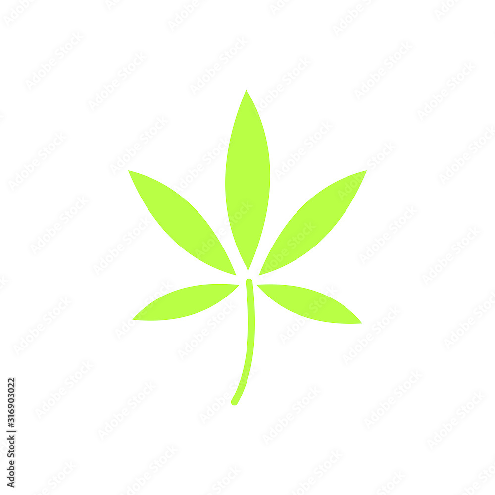 Green Marijuana Hemp Leaf Icon Vector Logo Template Illustration Design. Green Marijuana Hemp Leaf Icon Vector Logo Template Illustration Design.