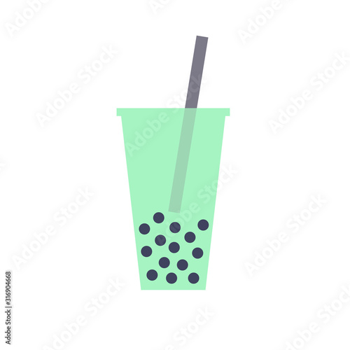 bubble tea icon, vector illustration