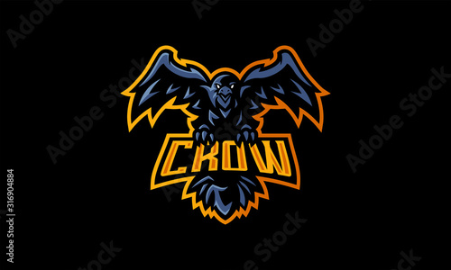 Crow Esport Logo - Mascot Logo-01