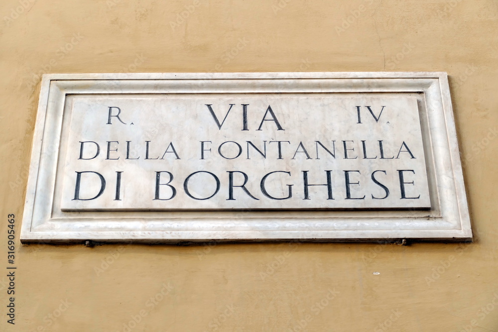 nomi delle strade e piazze di roma,italia