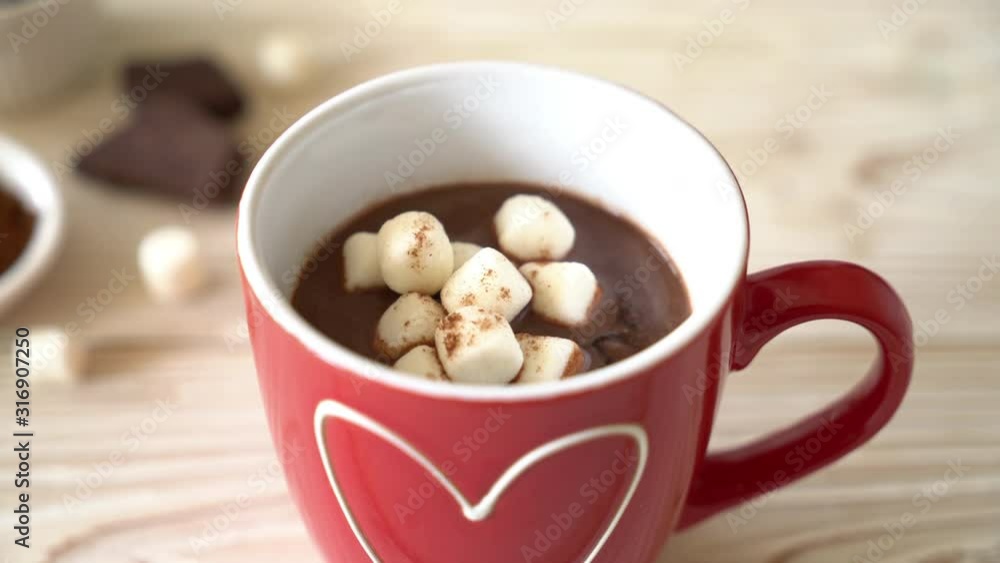 hot chocolate cup with marshmallows hot chocolate cup with marshmallows