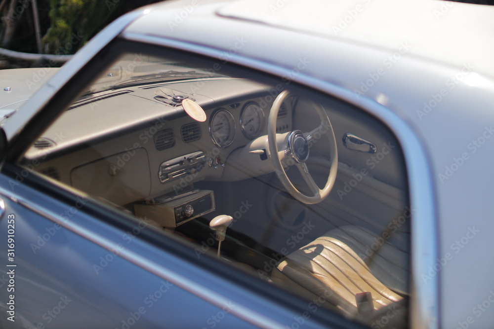 classic vintage car - inside